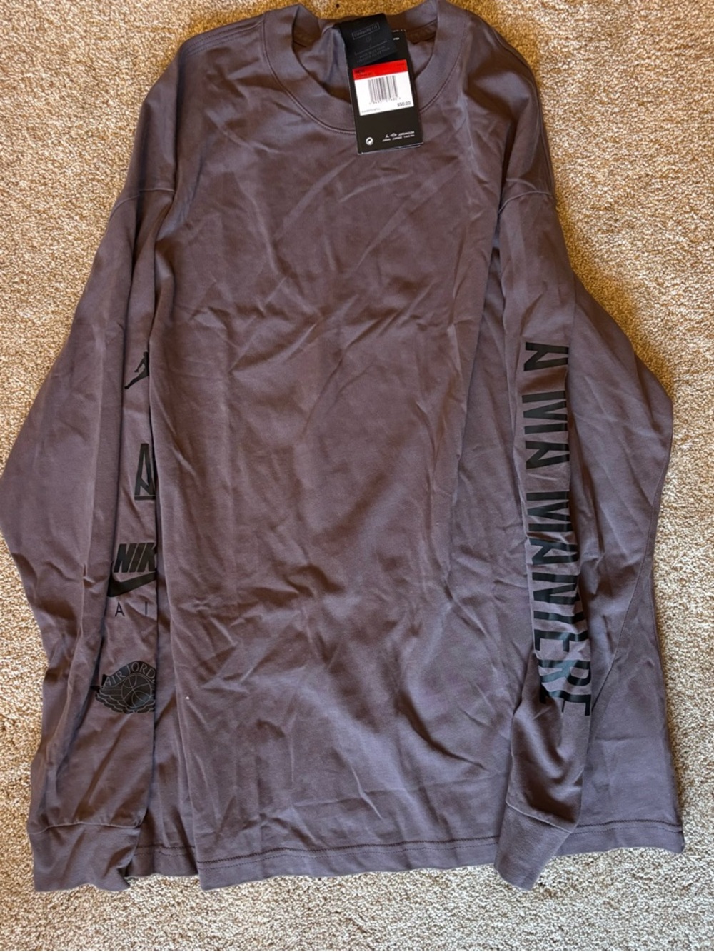 Jordan Men's Long Sleeve Shirt - Brown